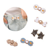 3gab. Pievelciet vidukļa pogu fr Svārki Bikses Džinsi Regulējama jostasvieta Metāla piespraudes Apģērbu Aksesuāri DIY noņemama jostasvieta