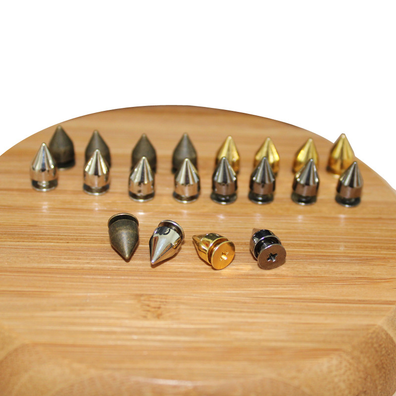50 bucăți 7*9,5 mm culoare punk rock știfturi și vârfuri pentru haine nituri metalice gloanțe pentru accesoriu de modă din piele Nituri de îmbrăcăminte