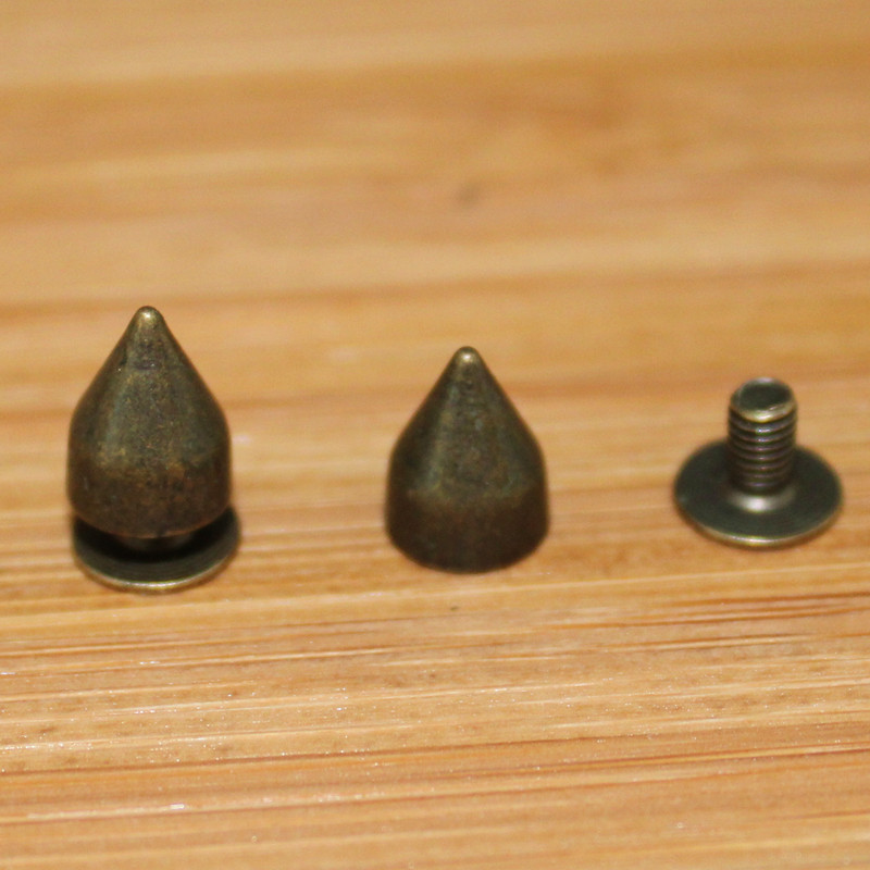 50 bucăți 7*9,5 mm culoare punk rock știfturi și vârfuri pentru haine nituri metalice gloanțe pentru accesoriu de modă din piele Nituri de îmbrăcăminte