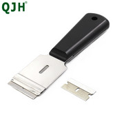 QJH Ādas amatniecības slēpošana ar asu rokturi nazis Ādas izstrādājumi roku darbs DIY rīks Profesionāls roku stumjams nazis, maināms asmens