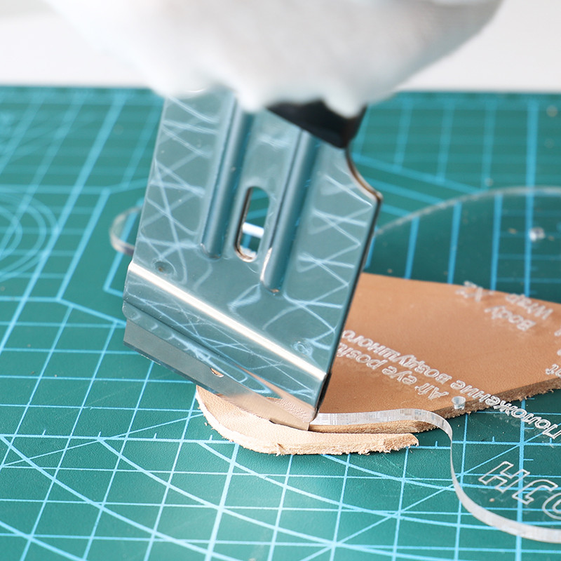 QJH Ādas amatniecības slēpošana ar asu rokturi nazis Ādas izstrādājumi roku darbs DIY rīks Profesionāls roku stumjams nazis, maināms asmens