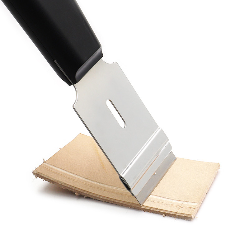 QJH Ādas amatniecības slēpošana ar asu rokturi nazis Ādas izstrādājumi roku darbs DIY rīks Profesionāls roku stumjams nazis, maināms asmens