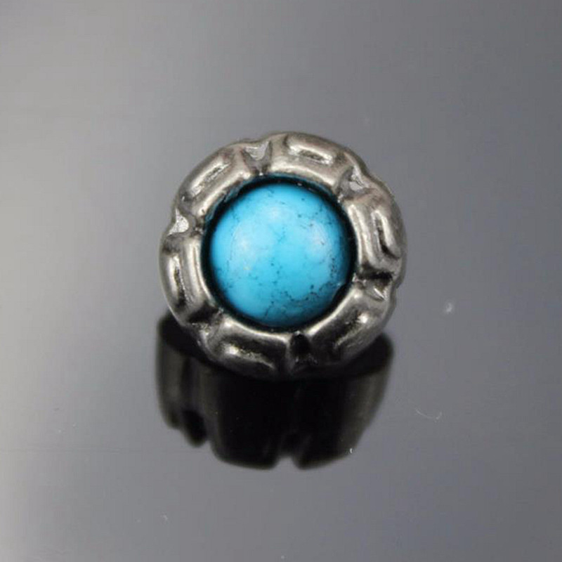 Mėlynas turkis dirbtinis brangakmenis, grybų kniedės, kepuraitės, skirtos krepšiui, kepuraitė, batų drabužiai, odiniai, papuošimai, pasidaryk pats, amatų reikmenys