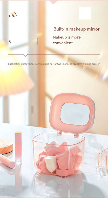 Aplauzuma organizatori Luksusa lūpu krāsu uzglabāšanas kaste, putekļu necaurlaidīga liela ietilpība galddatora kosmētikas tualetes galdiņš, daudzfunkcionāls sarkans plaukts