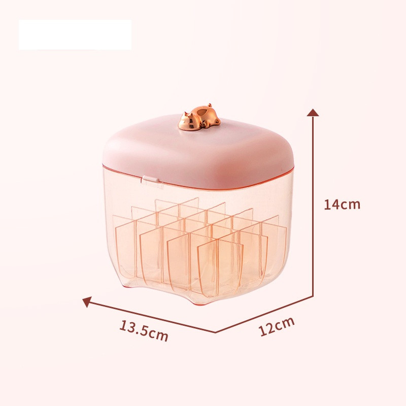 Aplauzuma organizatori Luksusa lūpu krāsu uzglabāšanas kaste, putekļu necaurlaidīga liela ietilpība galddatora kosmētikas tualetes galdiņš, daudzfunkcionāls sarkans plaukts