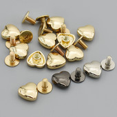 Nauji pristatomi 10 rinkinių Kniedės Smeigtukai Sraigtai Širdies formos Punk Dėmės Diržas „Pasidaryk pats“ odiniai amatų priedai