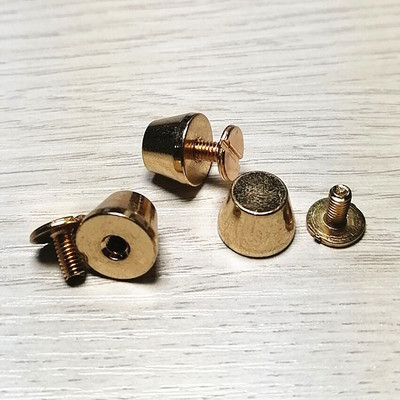 XUNZHE 10 vnt. kibiro kniedės „pasidaryk pats“ dengimo varžtas vario plokščia galvute kniedės mygtukas bagažo kojelė odiniai varžtai metaliniai spygliai drabužiams