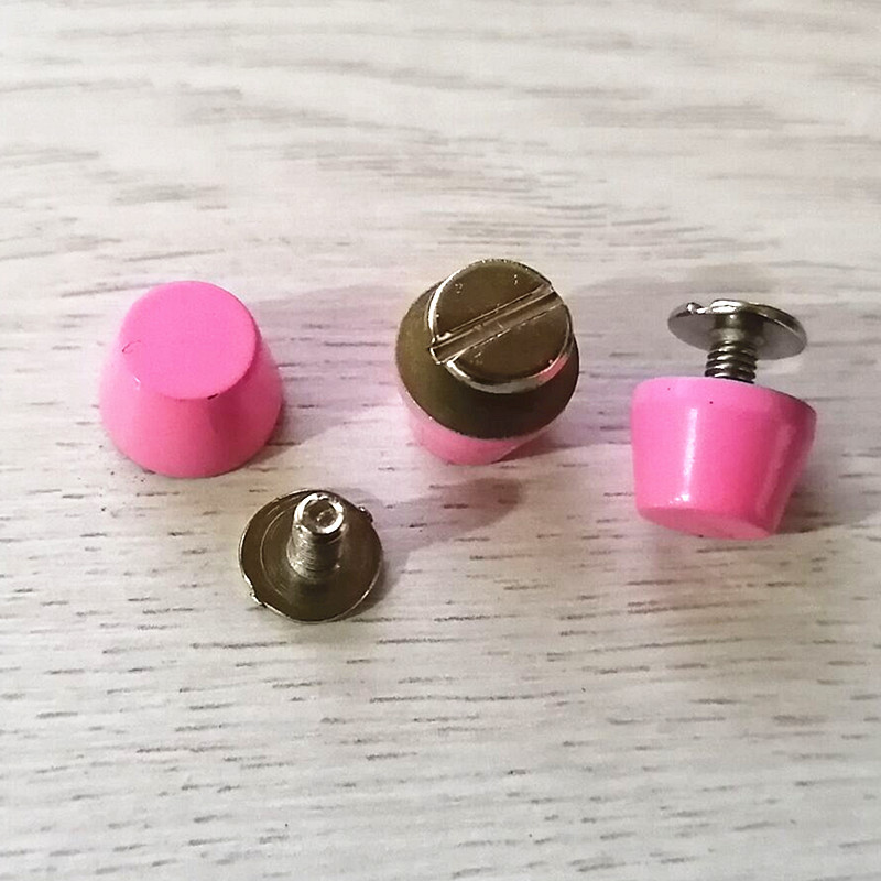 XUNZHE 10 vnt. kibiro kniedės „pasidaryk pats“ dengimo varžtas vario plokščia galvute kniedės mygtukas bagažo kojelė odiniai varžtai metaliniai spygliai drabužiams