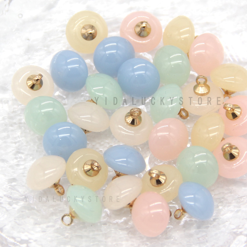 HENGC 10 mm mazs bērnu krekls jauks krāsains pērļu pogas apģērbam Kāzu kleita sēņu dekoratīvie šūšanas piederumi.