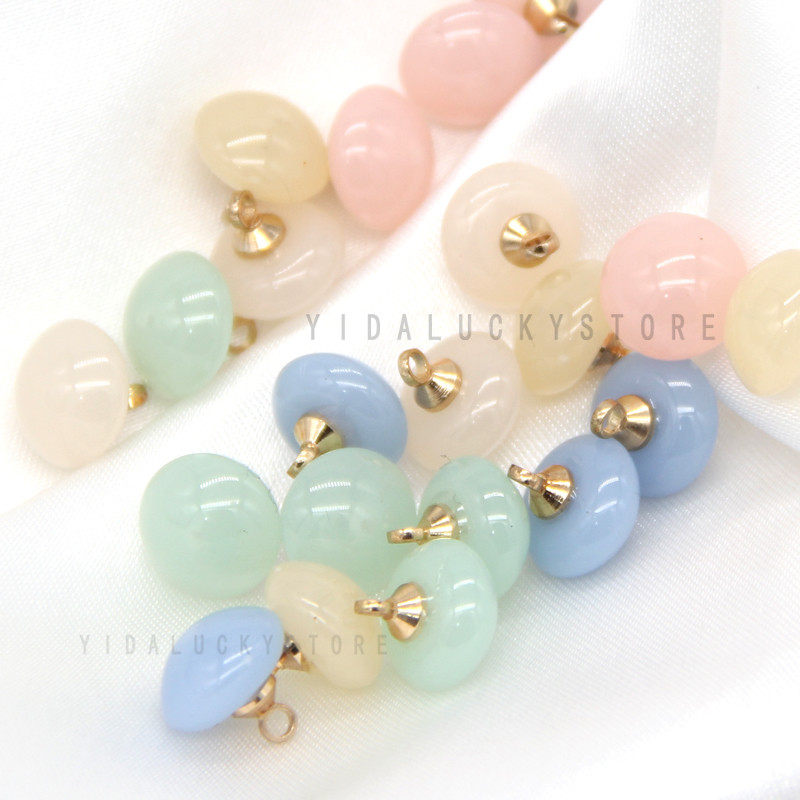 HENGC 10 mm mazs bērnu krekls jauks krāsains pērļu pogas apģērbam Kāzu kleita sēņu dekoratīvie šūšanas piederumi.