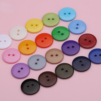 9-30mm Πολύχρωμο Κουμπί Ψωμιού Διπλού Ματιού Στρογγυλά Κουμπιά Ραπτικής Ρητίνης για DIY Scrapbooking Αξεσουάρ παλτό πουλόβερ ενδυμάτων