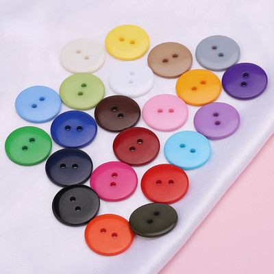 9-30 мм многоцветно копче за хляб с двойно око Кръгли копчета за шиене от смола за DIY Scrapbooking облекло, пуловер, аксесоари за палта