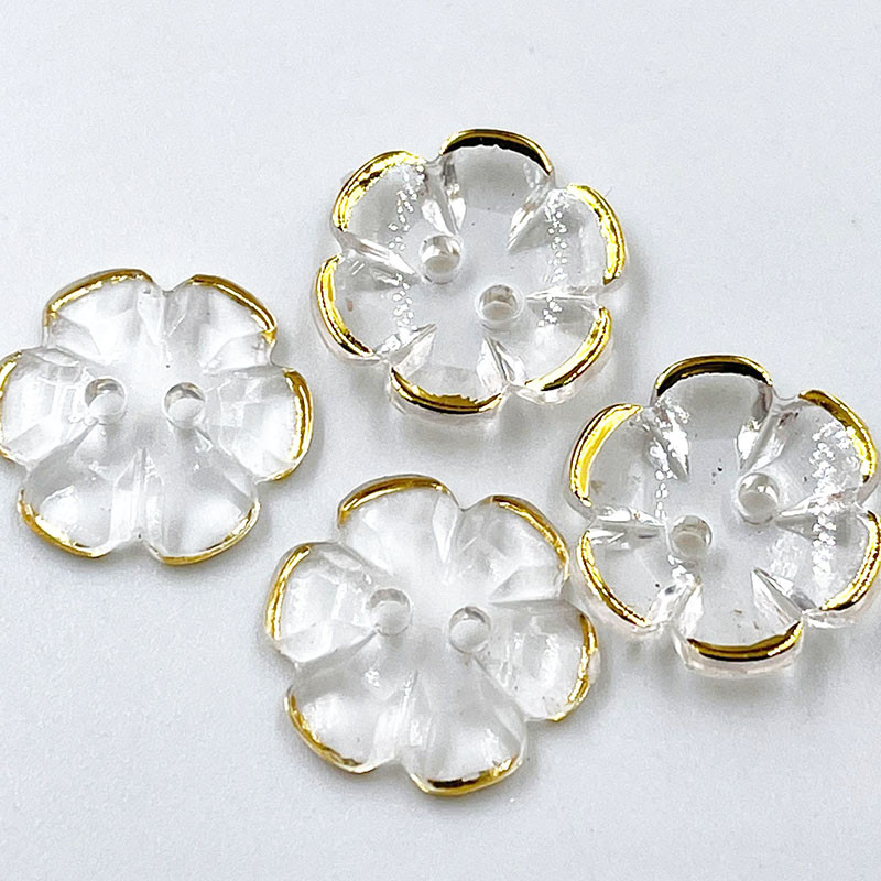 50 τμχ Ασημί/χρυσό τριαντάφυλλο ακρυλικά κουμπιά για διακόσμηση χειροποίητα χειροποίητα αξεσουάρ ραπτικής PT364