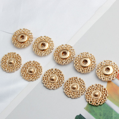 10 tk Metallivärvi varjatud pandlaga mantel Tuulejope sulejope tarvikud Väikese lõhnaga stiilis nähtamatud klõpsatusega nööbid