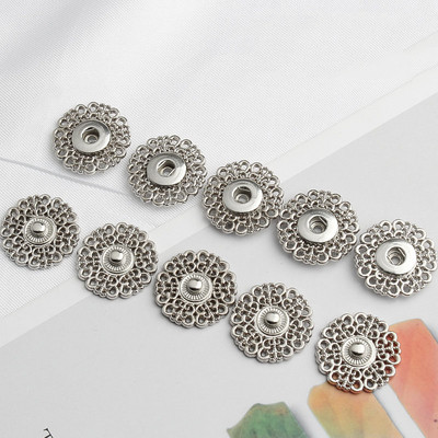 10 tk Metallivärvi varjatud pandlaga mantel Tuulejope sulejope tarvikud Väikese lõhnaga stiilis nähtamatud klõpsatusega nööbid