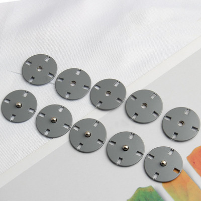 10 tk Metallivärvi varjatud pandlaga mantel Tuulejope sulejope tarvikud Väikese lõhnaga stiilis nähtamatud klõpsatusega nööbid