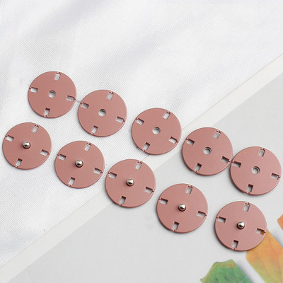 10 tk Metallivärvi varjatud pandlaga mantel Tuulejope sulejope tarvikud Väikese lõhnaga stiilis nähtamatud klõpsatusega nööbid