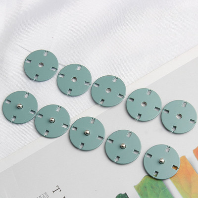 10 tk Metallivärvi varjatud pandlaga mantel Tuulejope sulejope tarvikud Väikese lõhnaga stiilis nähtamatud klõpsatusega nööbid