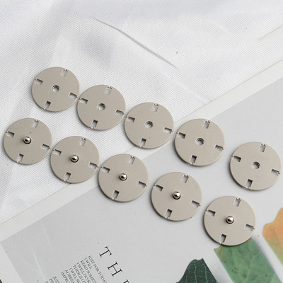 10 tk Metallivärvi varjatud pandlaga mantel Tuulejope sulejope tarvikud Väikese lõhnaga stiilis nähtamatud klõpsatusega nööbid