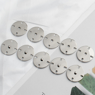 10 tk Metallivärvi varjatud pandlaga mantel Tuulejope sulejope tarvikud Väikese lõhnaga stiilis nähtamatud klõpsatusega nööbid
