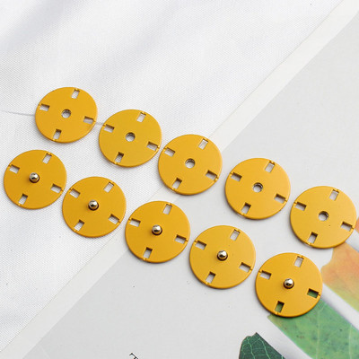 10 tk Metallivärvi varjatud pandlaga mantel Tuulejope sulejope tarvikud Väikese lõhnaga stiilis nähtamatud klõpsatusega nööbid