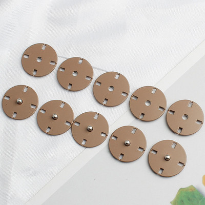 10 tk Metallivärvi varjatud pandlaga mantel Tuulejope sulejope tarvikud Väikese lõhnaga stiilis nähtamatud klõpsatusega nööbid