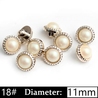5/10 gab. Pērļu kātu pogas Plastmasas apģērba apģērba krekla poga DIY mēteļa aproču pogas šūšanai Scrapbooking apģērbu aksesuāri