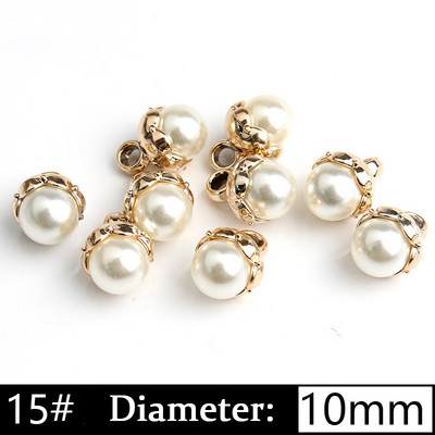 5/10 gab. Pērļu kātu pogas Plastmasas apģērba apģērba krekla poga DIY mēteļa aproču pogas šūšanai Scrapbooking apģērbu aksesuāri