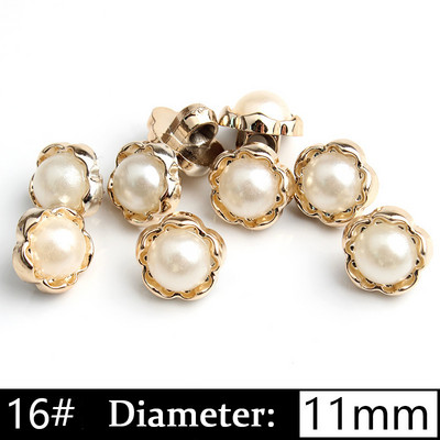 5/10 gab. Pērļu kātu pogas Plastmasas apģērba apģērba krekla poga DIY mēteļa aproču pogas šūšanai Scrapbooking apģērbu aksesuāri
