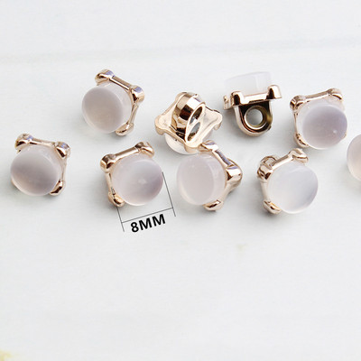 5/10 gab. Pērļu kātu pogas Plastmasas apģērba apģērba krekla poga DIY mēteļa aproču pogas šūšanai Scrapbooking apģērbu aksesuāri