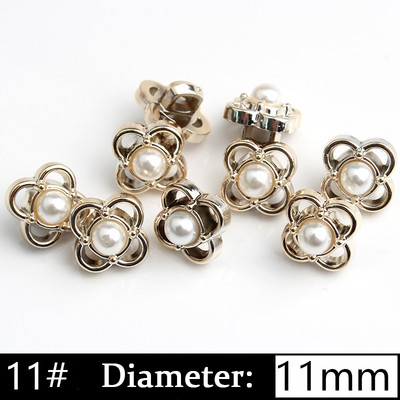 5/10 gab. Pērļu kātu pogas Plastmasas apģērba apģērba krekla poga DIY mēteļa aproču pogas šūšanai Scrapbooking apģērbu aksesuāri