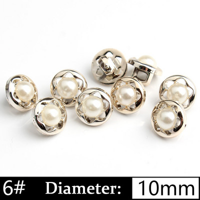 5/10 gab. Pērļu kātu pogas Plastmasas apģērba apģērba krekla poga DIY mēteļa aproču pogas šūšanai Scrapbooking apģērbu aksesuāri