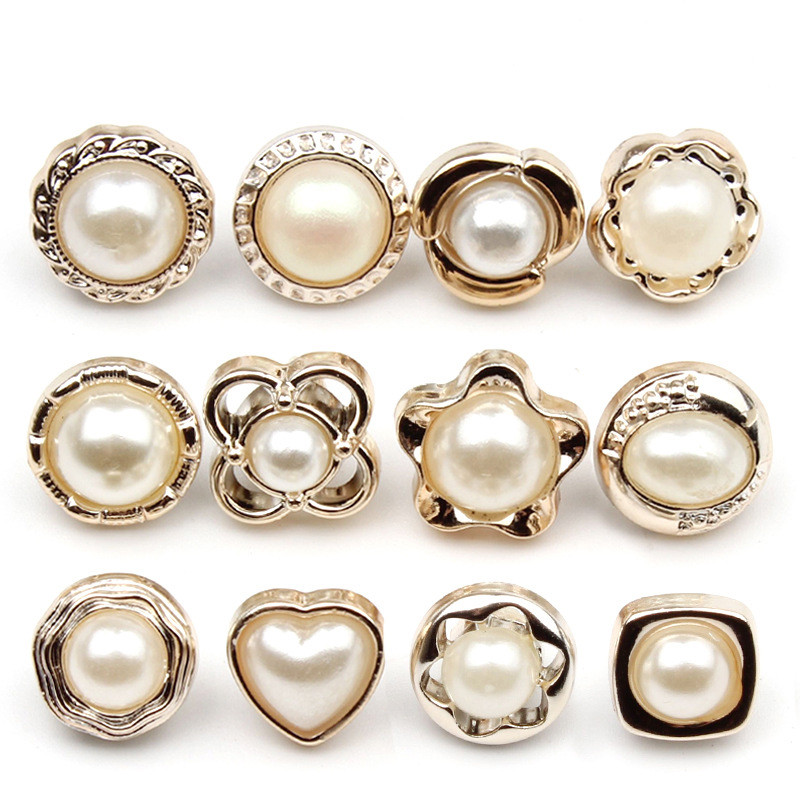 5/10 gab. Pērļu kātu pogas Plastmasas apģērba apģērba krekla poga DIY mēteļa aproču pogas šūšanai Scrapbooking apģērbu aksesuāri