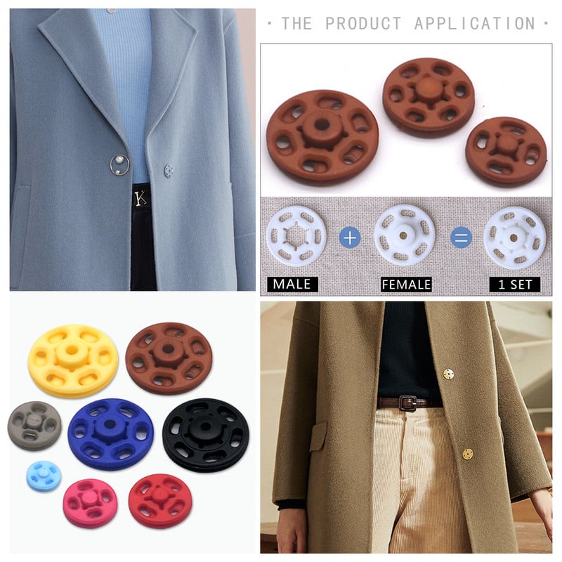 20 komplekti/partija 7mm/10mm/13mm/15mm/18mm neilons, mazi neredzami aizdares, spiedpogas ar spraudeņiem, šūšanas piederumi, bērnu spraudītes, DIY