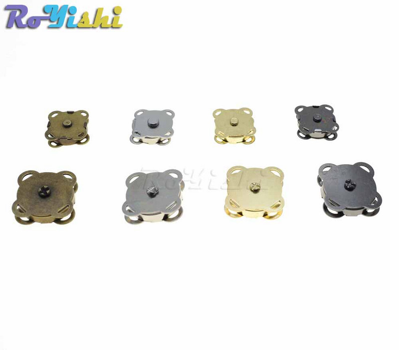Metāla Magnētiski Spraudītes Pogas Rokassomu Maks Maks Amatniecības Somas Daļas Aksesuāri 15mm 18mm 4 Krāsas