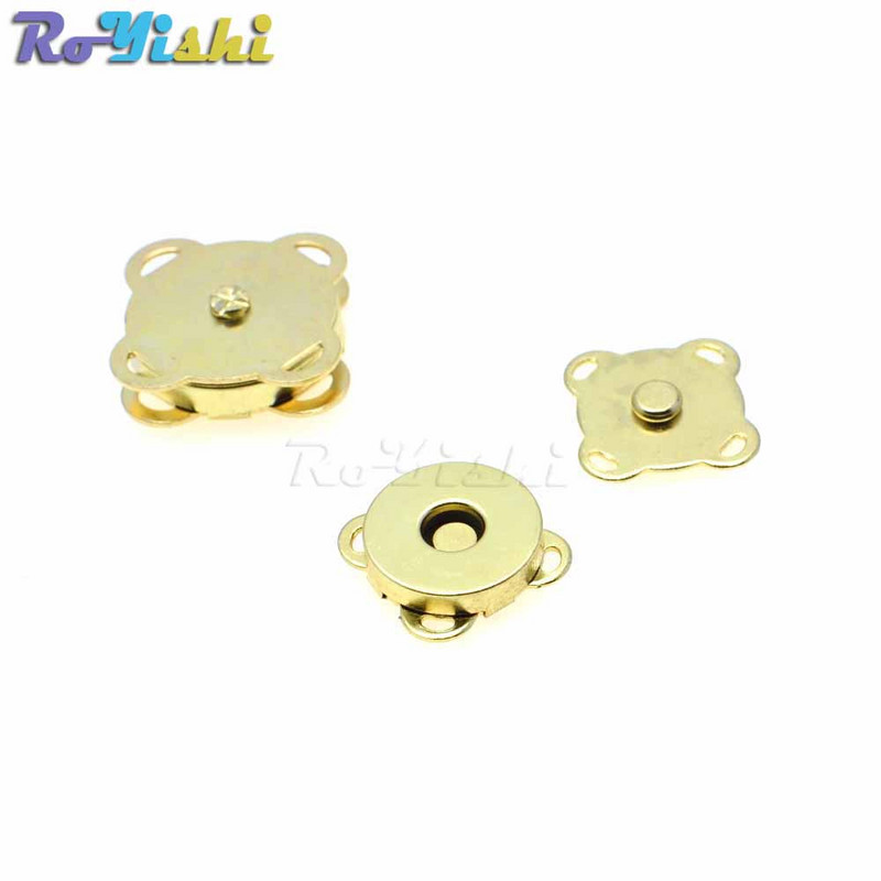 Metāla Magnētiski Spraudītes Pogas Rokassomu Maks Maks Amatniecības Somas Daļas Aksesuāri 15mm 18mm 4 Krāsas