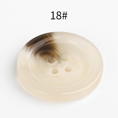 Jauni 20gab Sveķi 4 caurumi Pogas Šūšanas piederumi Izmērs Komplekts apģērbam Dekoratīvās plastmasas pogas Roku darbs DIY