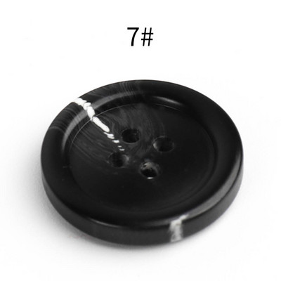 Jauni 20gab Sveķi 4 caurumi Pogas Šūšanas piederumi Izmērs Komplekts apģērbam Dekoratīvās plastmasas pogas Roku darbs DIY