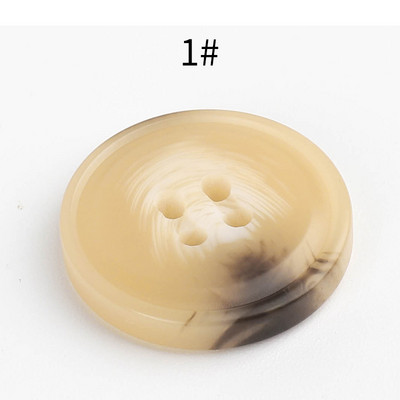 Jauni 20gab Sveķi 4 caurumi Pogas Šūšanas piederumi Izmērs Komplekts apģērbam Dekoratīvās plastmasas pogas Roku darbs DIY