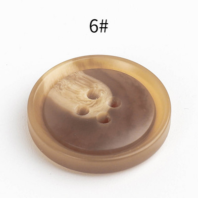 Jauni 20gab Sveķi 4 caurumi Pogas Šūšanas piederumi Izmērs Komplekts apģērbam Dekoratīvās plastmasas pogas Roku darbs DIY