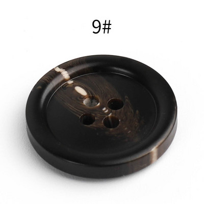 Jauni 20gab Sveķi 4 caurumi Pogas Šūšanas piederumi Izmērs Komplekts apģērbam Dekoratīvās plastmasas pogas Roku darbs DIY