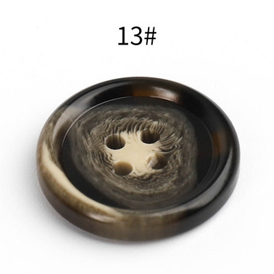 Jauni 20gab Sveķi 4 caurumi Pogas Šūšanas piederumi Izmērs Komplekts apģērbam Dekoratīvās plastmasas pogas Roku darbs DIY