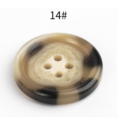 Jauni 20gab Sveķi 4 caurumi Pogas Šūšanas piederumi Izmērs Komplekts apģērbam Dekoratīvās plastmasas pogas Roku darbs DIY