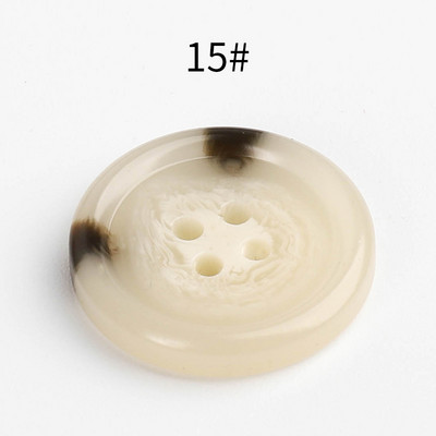 Jauni 20gab Sveķi 4 caurumi Pogas Šūšanas piederumi Izmērs Komplekts apģērbam Dekoratīvās plastmasas pogas Roku darbs DIY