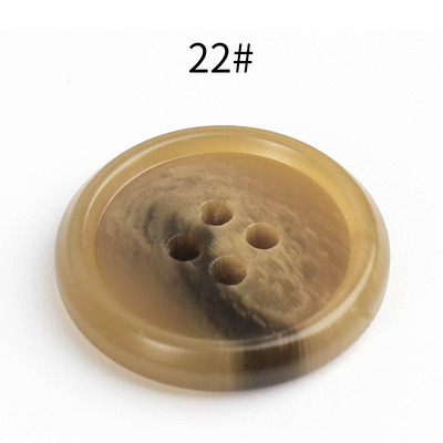 Jauni 20gab Sveķi 4 caurumi Pogas Šūšanas piederumi Izmērs Komplekts apģērbam Dekoratīvās plastmasas pogas Roku darbs DIY