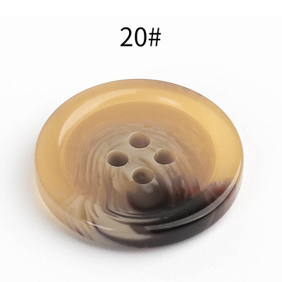 Jauni 20gab Sveķi 4 caurumi Pogas Šūšanas piederumi Izmērs Komplekts apģērbam Dekoratīvās plastmasas pogas Roku darbs DIY