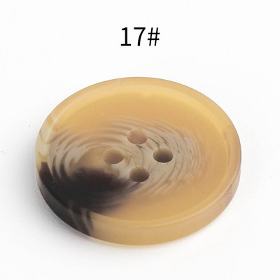 Jauni 20gab Sveķi 4 caurumi Pogas Šūšanas piederumi Izmērs Komplekts apģērbam Dekoratīvās plastmasas pogas Roku darbs DIY