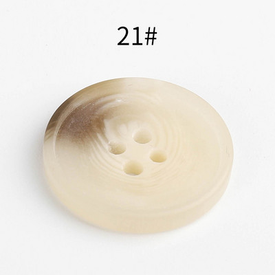 Jauni 20gab Sveķi 4 caurumi Pogas Šūšanas piederumi Izmērs Komplekts apģērbam Dekoratīvās plastmasas pogas Roku darbs DIY