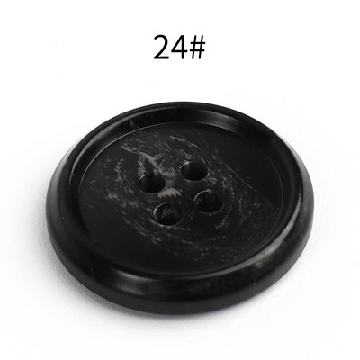 Jauni 20gab Sveķi 4 caurumi Pogas Šūšanas piederumi Izmērs Komplekts apģērbam Dekoratīvās plastmasas pogas Roku darbs DIY