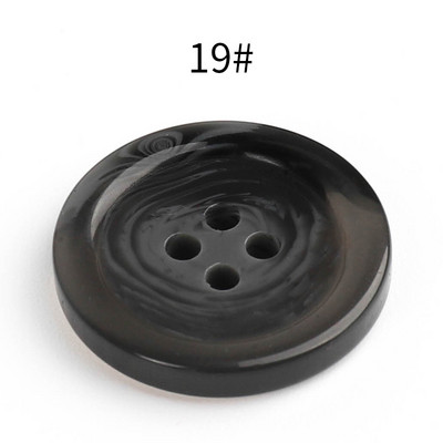 Jauni 20gab Sveķi 4 caurumi Pogas Šūšanas piederumi Izmērs Komplekts apģērbam Dekoratīvās plastmasas pogas Roku darbs DIY